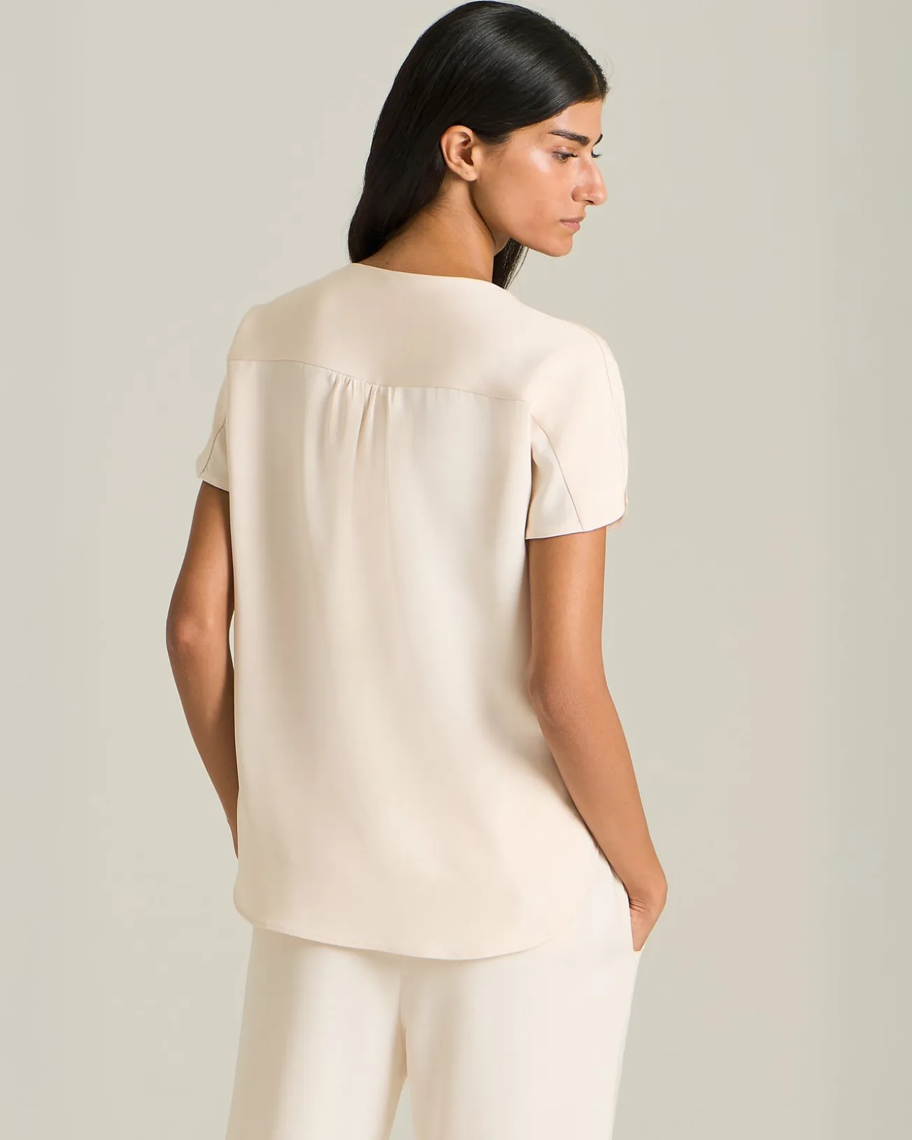 TAILORED SILK T-SHIRT