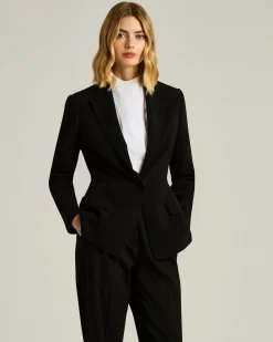 TAILORED VISCOSE BLACK JACKET