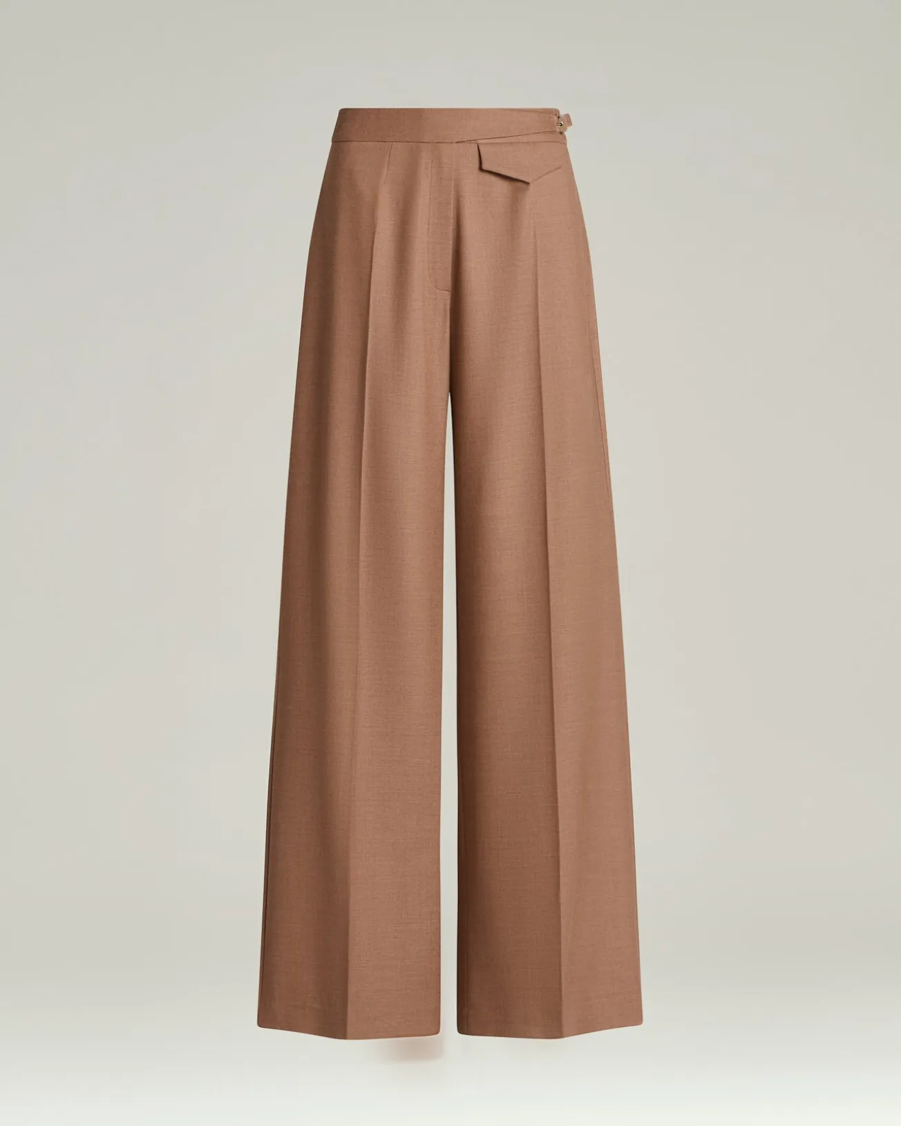 TAILORED WOOL AND SILK TROUSERS IN ANTIQUE PINK