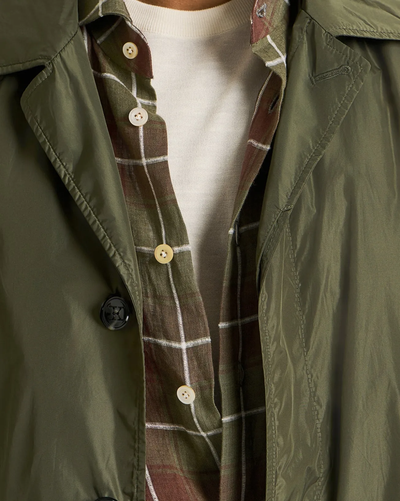 TECHNICAL FABRIC TRENCH COAT