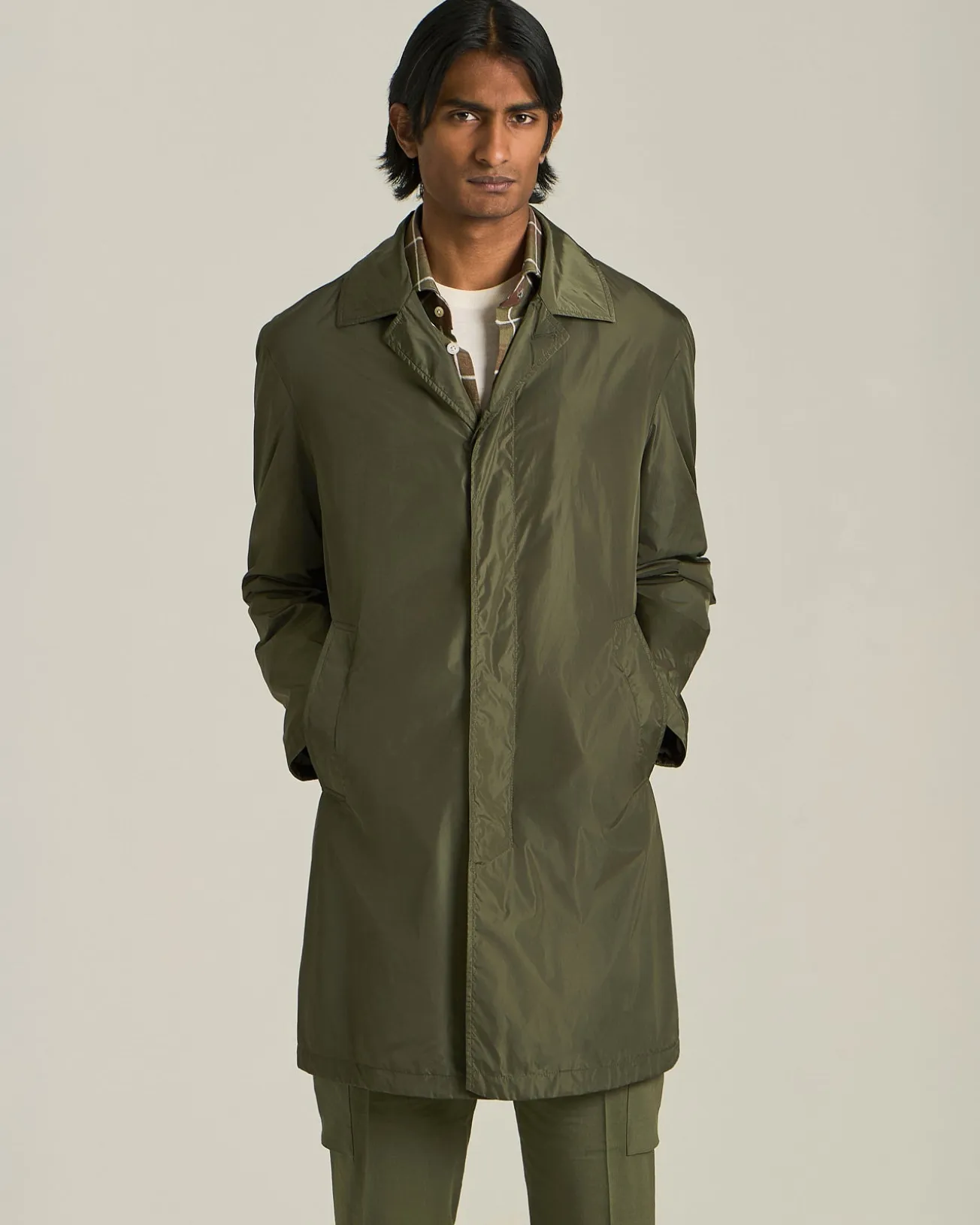 TECHNICAL FABRIC TRENCH COAT