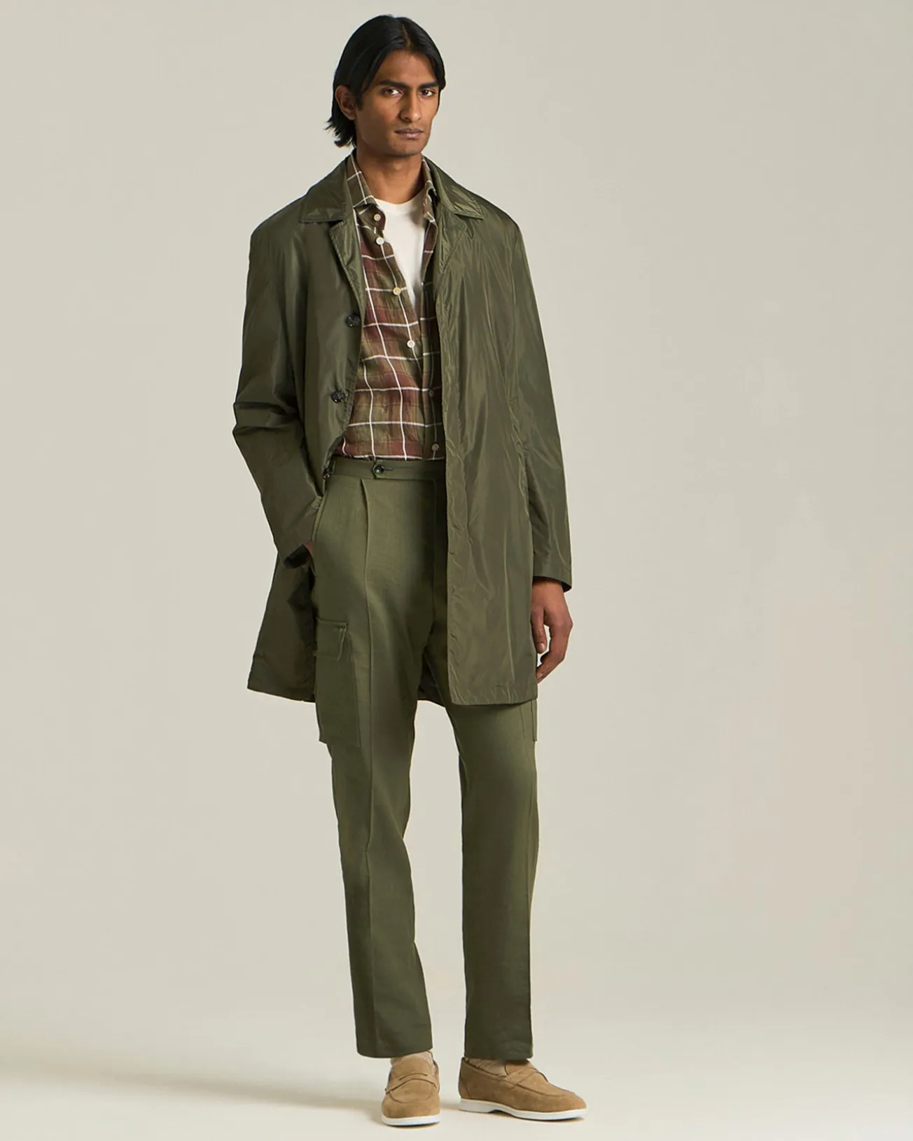 TECHNICAL FABRIC TRENCH COAT