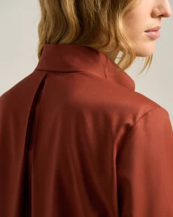 TERRACOTTA WOOL BLOUSE