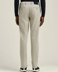 TROUSERS IN VIRGIN WOOL AND CASHMERE GREY MELANGE