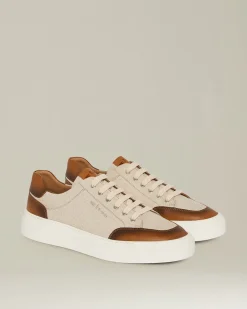 URBAN SNEAKERS WITH LEATHER INSERTS