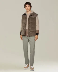 VELVET SLEEVELESS DOWN JACKET