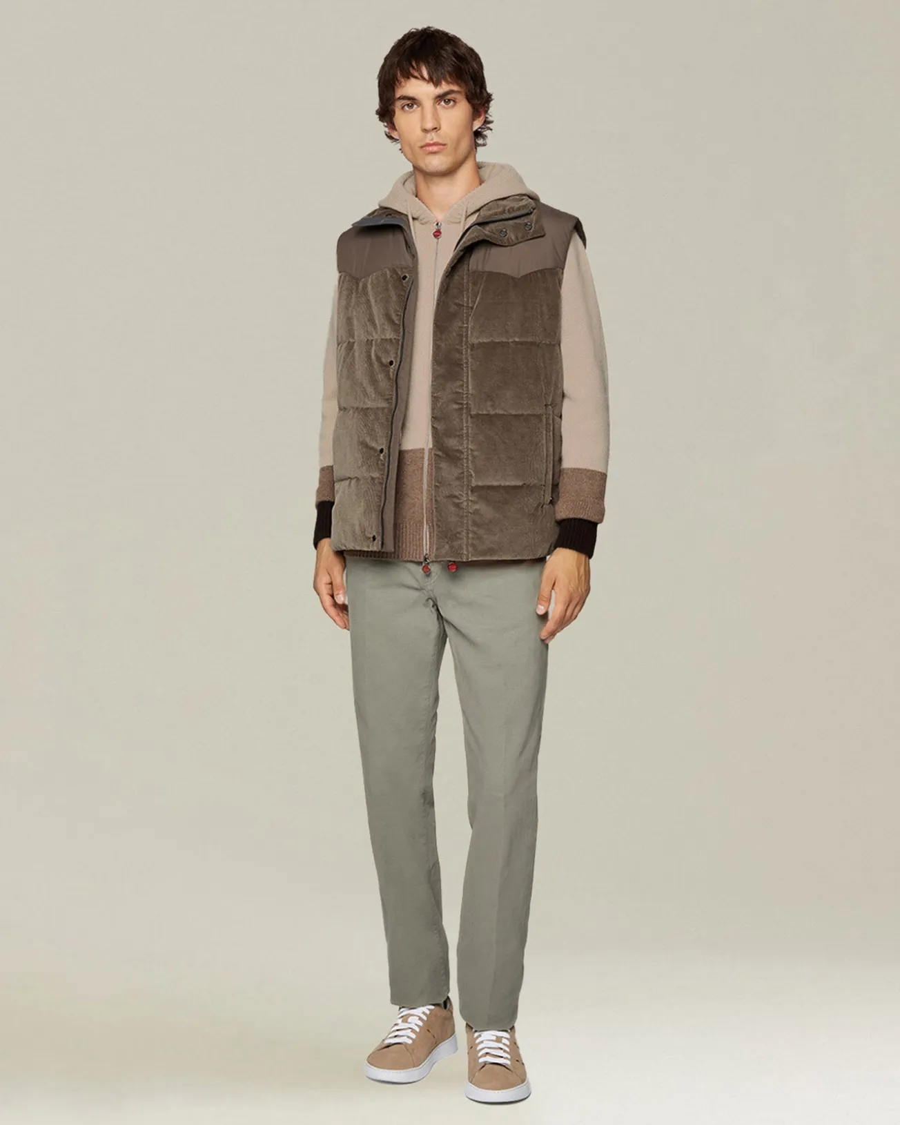 VELVET SLEEVELESS DOWN JACKET
