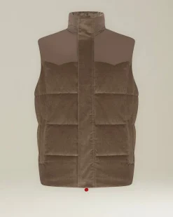VELVET SLEEVELESS DOWN JACKET