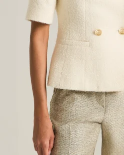 VISCOSE LAMÉ EFFECT TROUSERS