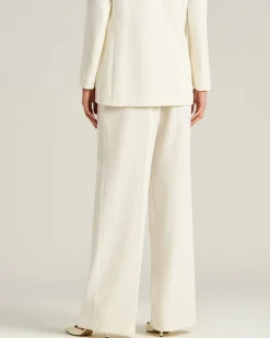 WIDE-LEG SILK TROUSERS