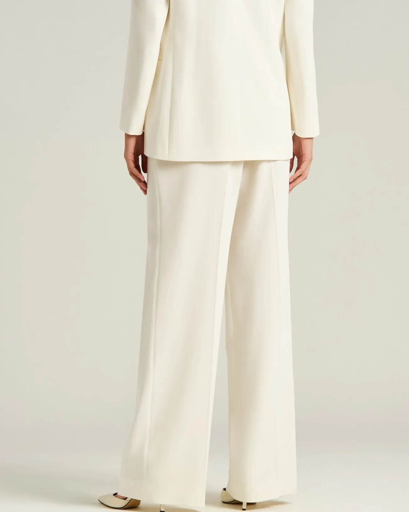 WIDE-LEG SILK TROUSERS