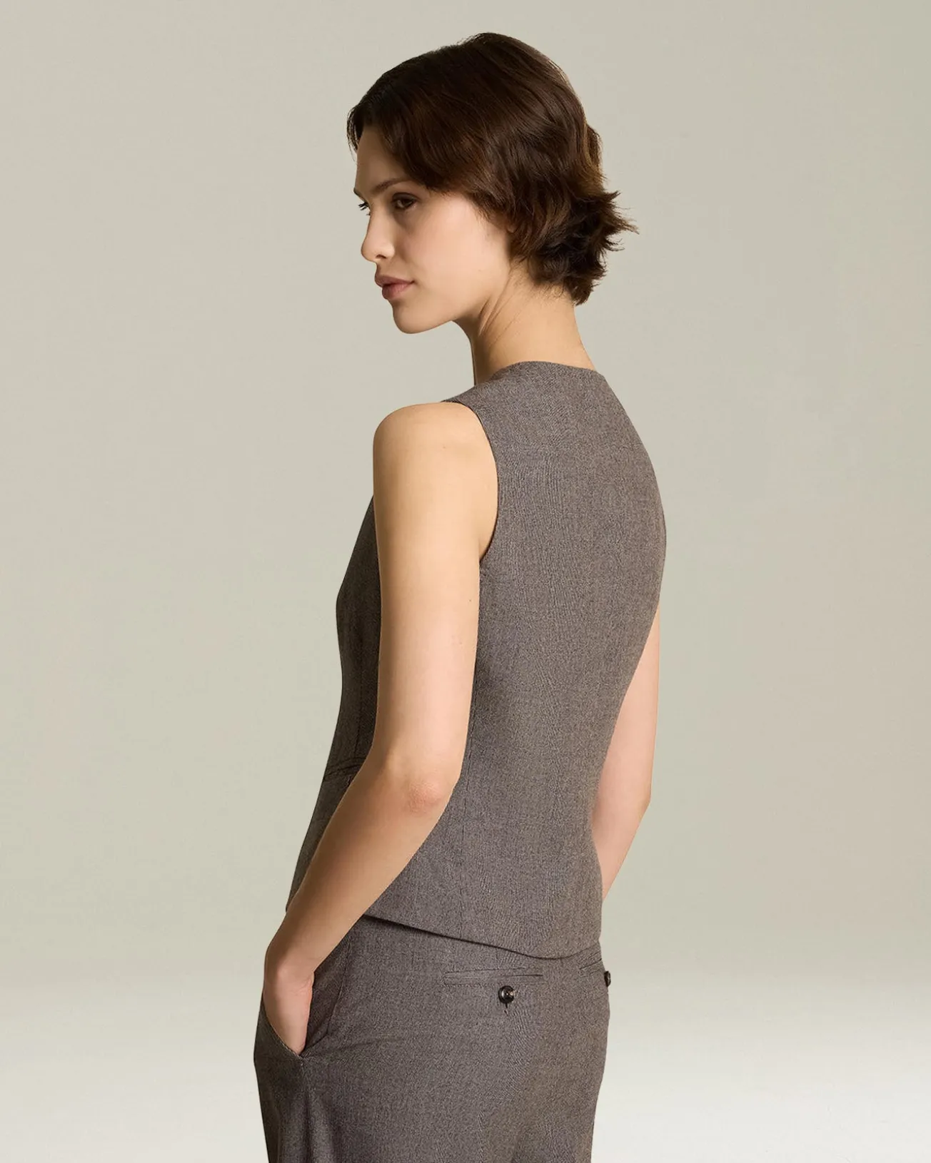 WOOL AND CASHMERE WAISTCOAT
