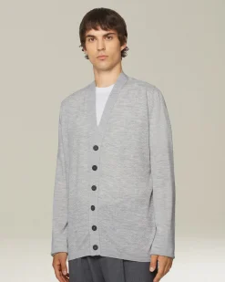 WOOL AND SILK BLEND CARDIGAN
