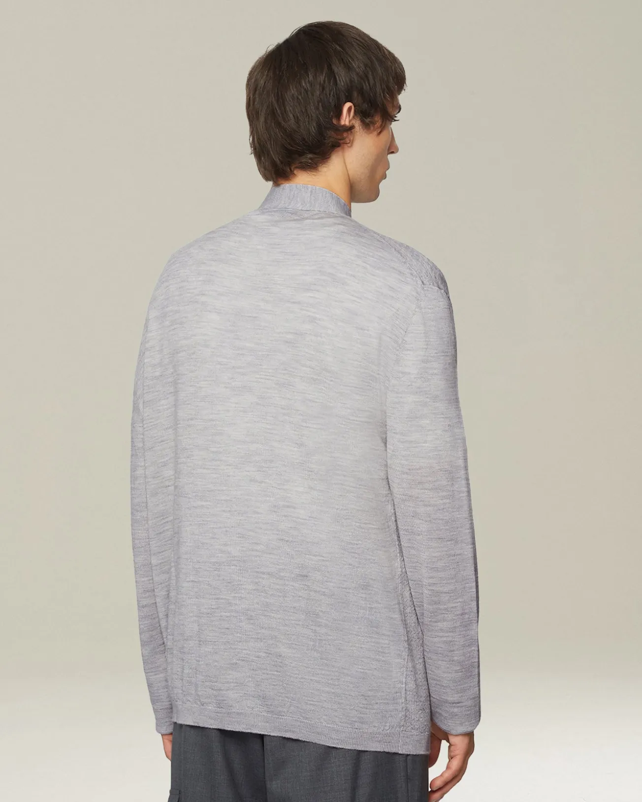 WOOL AND SILK BLEND CARDIGAN